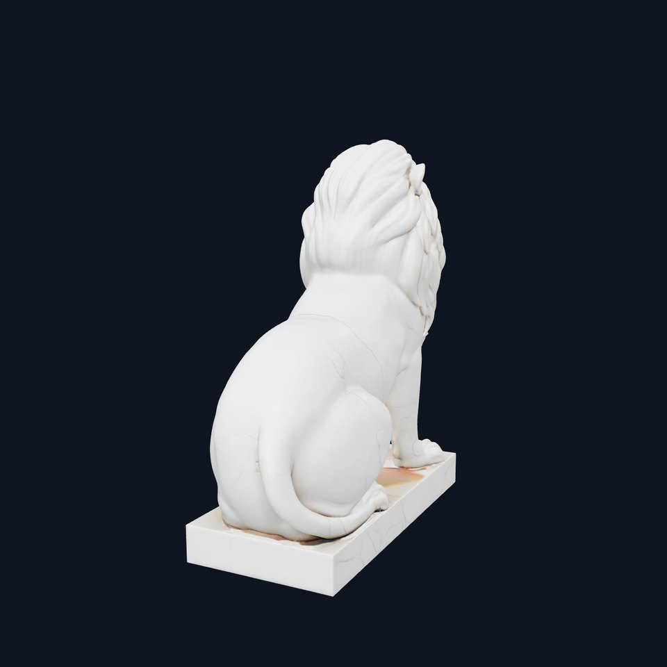 Majestic Marble Lion model pack